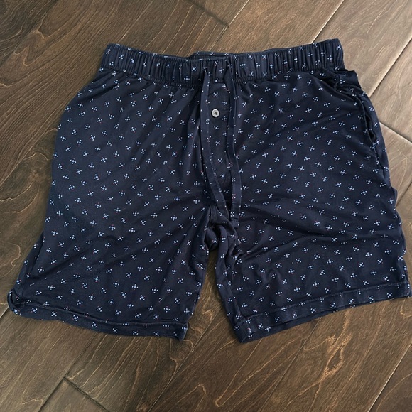 Fruit of the Loom Navy Blue Sleep Shorts - Picture 1 of 3
